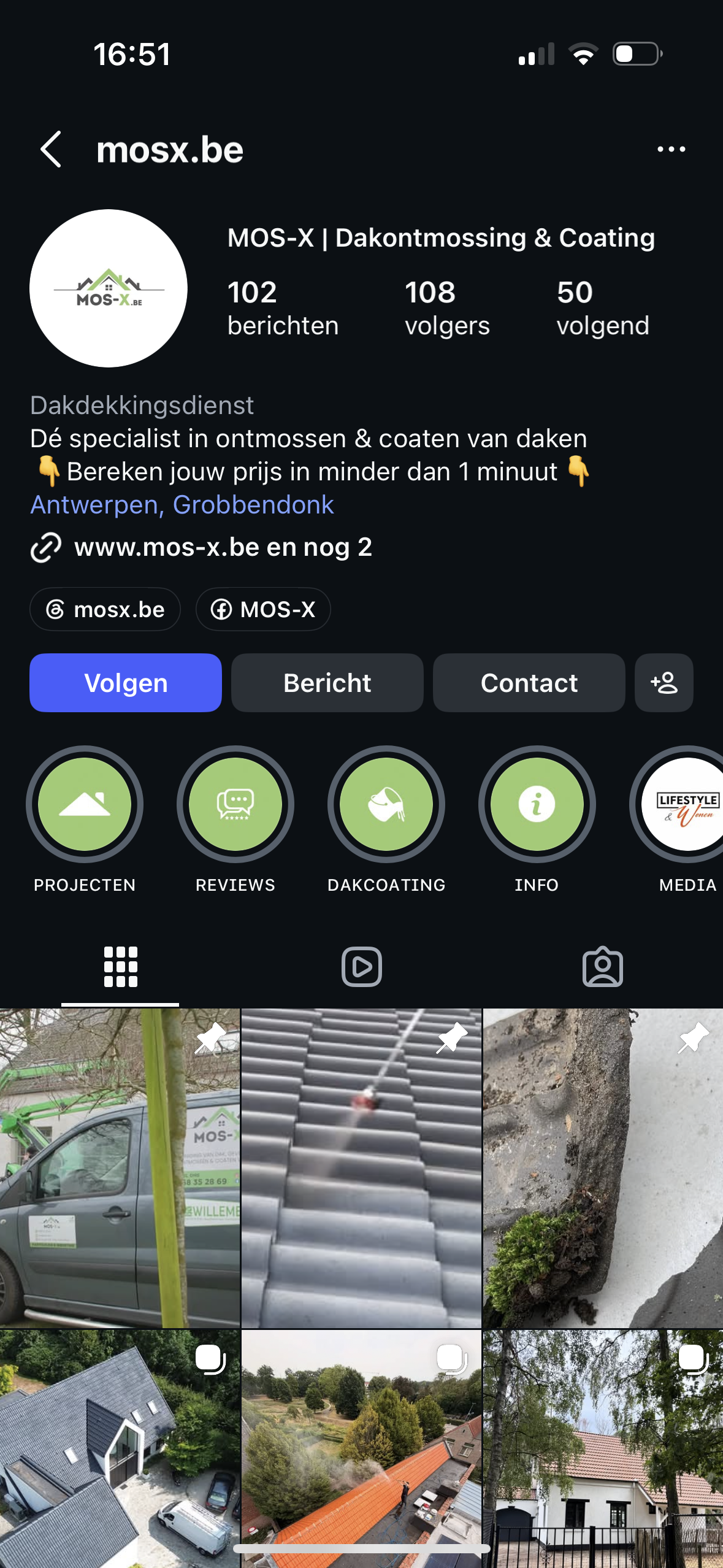 MOS-X Instagram profiel